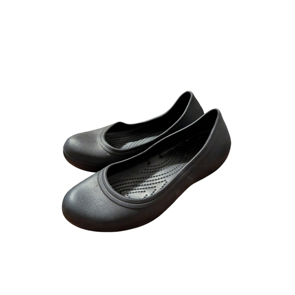 Crocs Alice Work Black Slip On Flats Women 8 Non Slip Professional Shoes